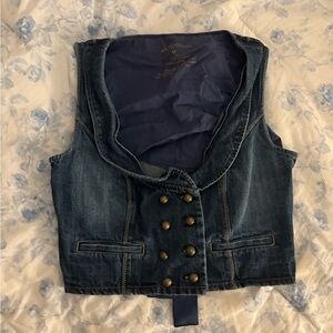 Xhilaration Dark Blue Denim Vest